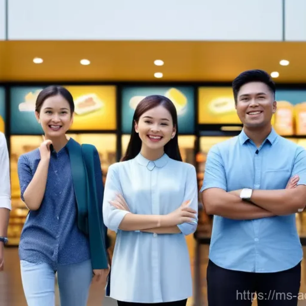 초개인화 마케팅의 성공 비결 - **Prompt:** A vibrant, photorealistic scene of a diverse group of Malaysian people (men and women of...