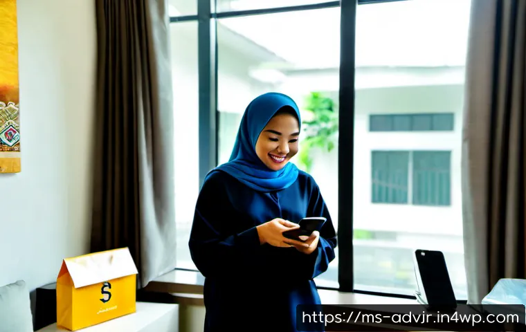 Home 17 초개인화 마케팅의 성공적인 적용 사례 - Photorealistic Malaysian online shopping success story, a smiling Malay woman in modest modern attir...